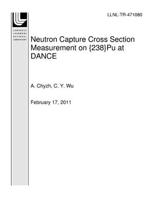 Neutron Capture Cross Section Measurement on $^{238}$Pu at DANCE