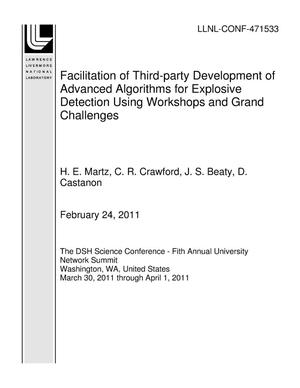 Facilitation of Third-party Development of Advanced Algorithms for Explosive Detection Using Workshops and Grand Challenges