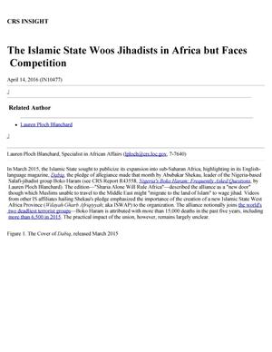 Primary view of object titled 'The Islamic State Woos Jihadists in Africa but Faces Competition'.