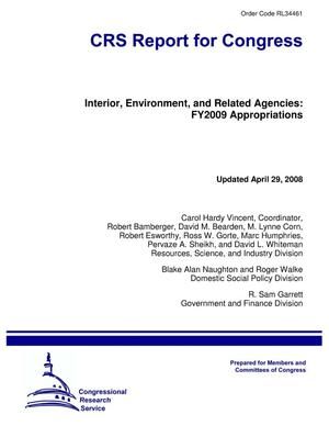 Interior, Environment, and Related Agencies: FY2009 Appropriations