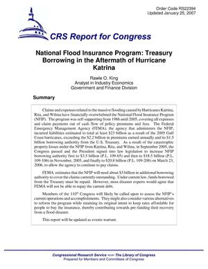 National Flood Insurance Program: Treasury Borrowing in the Aftermath of Hurricane Katrina