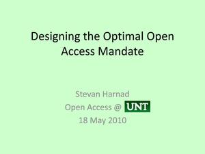Designing the Optimal Open Access Mandate