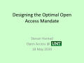 Primary view of Designing the Optimal Open Access Mandate