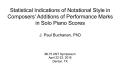 Thumbnail image of item number 1 in: 'Statistical Indications of Notational Style in Composers' Additions of Performance Marks in Solo Piano Scores'.