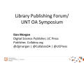 Primary view of Live-Streaming OA at University of California Press: Lessons Learned, and How the Landscape Has Already Changed