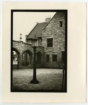 Primary view of object titled '[Photograph of a large stone building]'.