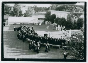 [Aerial photograph of commencement ceremony]