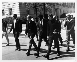 [Students march in honor of the assassinated Martin Luther King, Jr.]