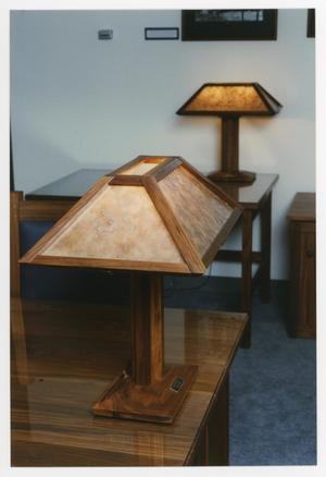 [Lamps on tables in reading room 2]