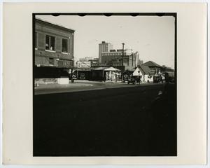 [Photograph of gas station downtown]