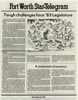 [Tough challenges face ‘83 Legislature]