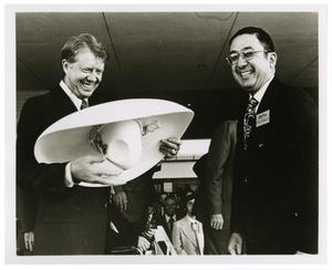 [President Jimmy Carter and Frank Cuellar Jr.]