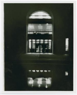 [A. M. Willis Library entrance at night]