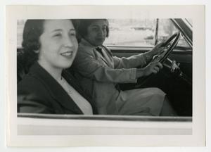 [Two women in a car]