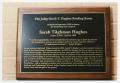 Primary view of [Commemorative plaque for Sarah T. Hughes Reading Room]
