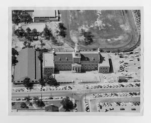 [Aerial view of the Administration Building with other buildings]
