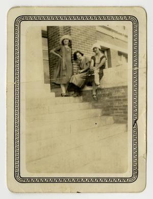 Primary view of object titled '[Three women on a staircase]'.