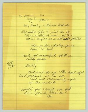 [Handwritten Notes: Protection from Ad Lawsuits]