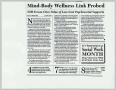 [Copy of Article: Mind-Body Wellness Link Probed]