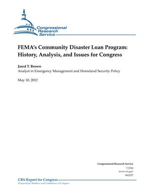 FEMA's Community Disaster Loan Program: History, Analysis, and Issues for Congress