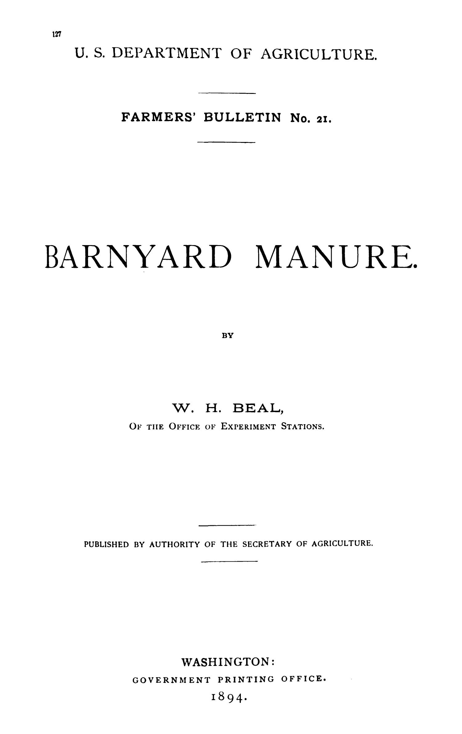 Barnyard Manure - UNT Digital Library