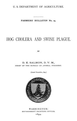 Primary view of Hog Cholera and Swine Plague