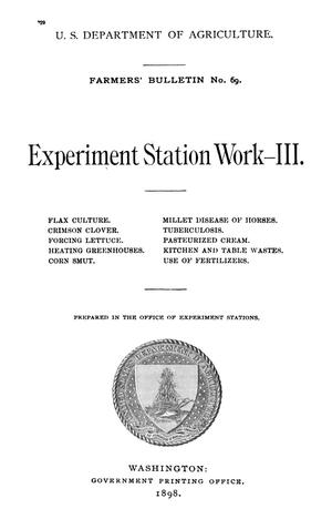 Experiment Station Work, [Volume] 3