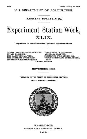 Experiment Station Work, [Volume] 49