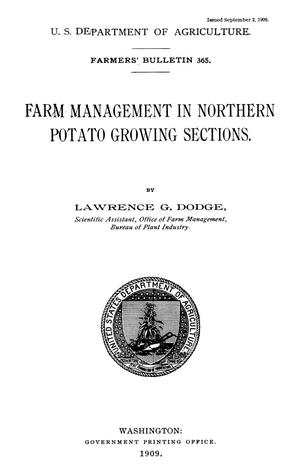 Farm Management in Northern Potato Growing Sections