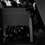 Primary view of [Commencement attendees in stairwell]