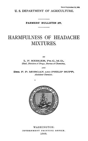 Harmfulness of Headache Mixtures