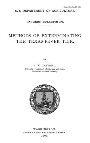 Methods of Exterminating the Texas-Fever Tick