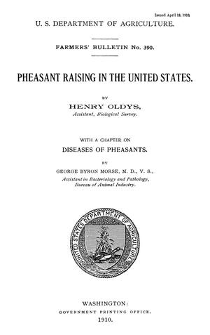 Pheasant Raising in the United States