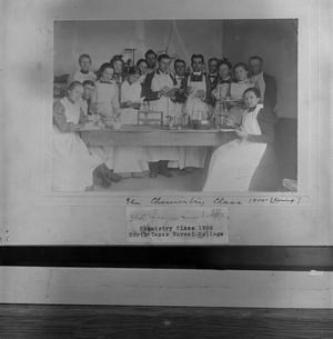 Primary view of object titled '[1900 North Texas Normal College Chemistry class, 2]'.