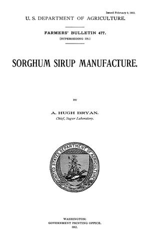 Sorghum Syrup Manufacture