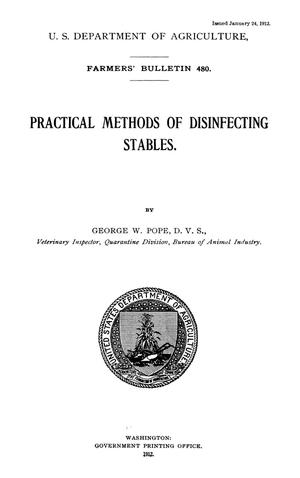 Practical Methods of Disinfecting Stables