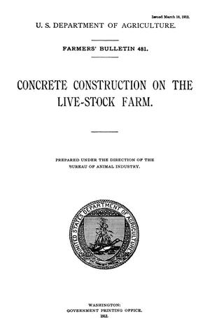 Concrete Construction on the Livestock Farm