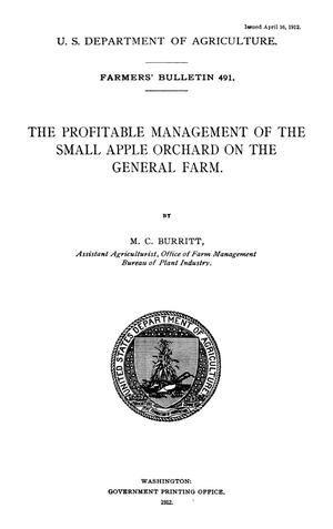 The Profitable Management of the Small Apple Orchard on the General Farm