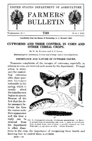 Cutworms and Their Control in Corn and Other Cereal Crops