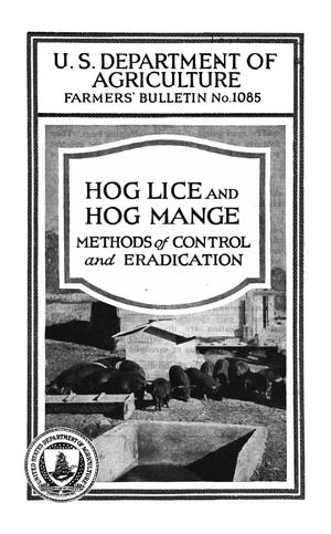 Hog Lice and Hog Mange: Methods of Control and Eradication.