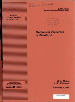 Mechanical Properties of Zircaloy-2