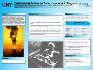Primary view of object titled 'International Policies on Pollution: A Work in Progress'.
