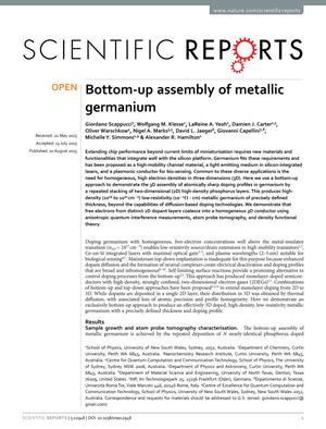 Bottom-up assembly of metallic germanium