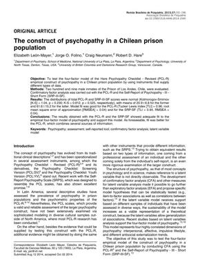 The construct of psychopathy in a Chilean prison population
