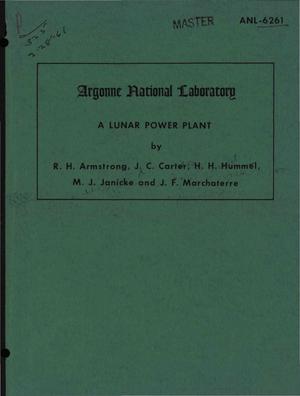 A LUNAR POWER PLANT