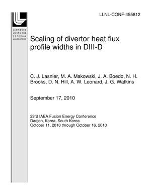 Scaling of divertor heat flux profile widths in DIII-D