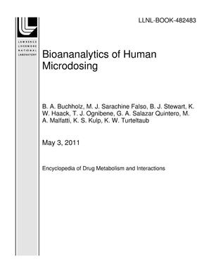 Bioananalytics of Human Microdosing