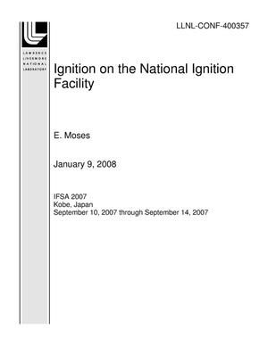 Ignition on the National Ignition Facility