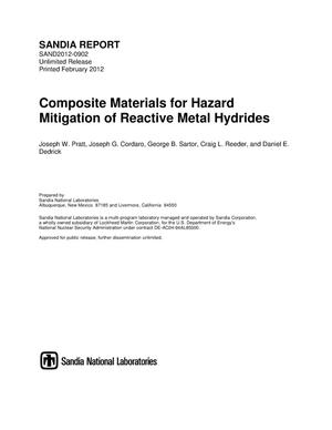 Composite Materials for Hazard Mitigation of Reactive Metal Hydrides.