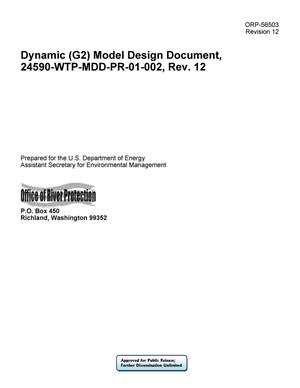 Dynamic (G2) Model Design Document, 24590-WTP-MDD-PR-01-002, Rev. 12